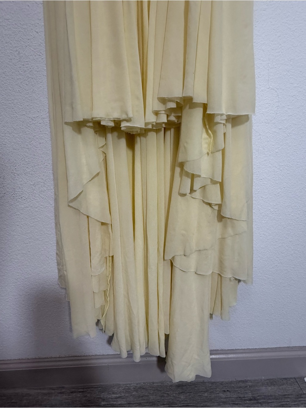 NWT Deme By Gabriella Dahlia Butter Yellow Strapless Sheer Mermaid Maxi Gown XS - Picture 4 of 12